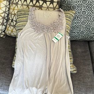 INC beige blouse size Large